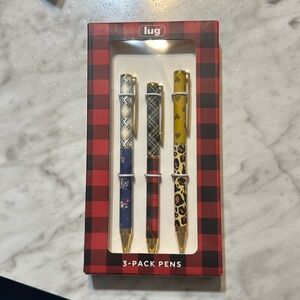 Lug Pens 3-pk Scribble Holiday Edition NWT